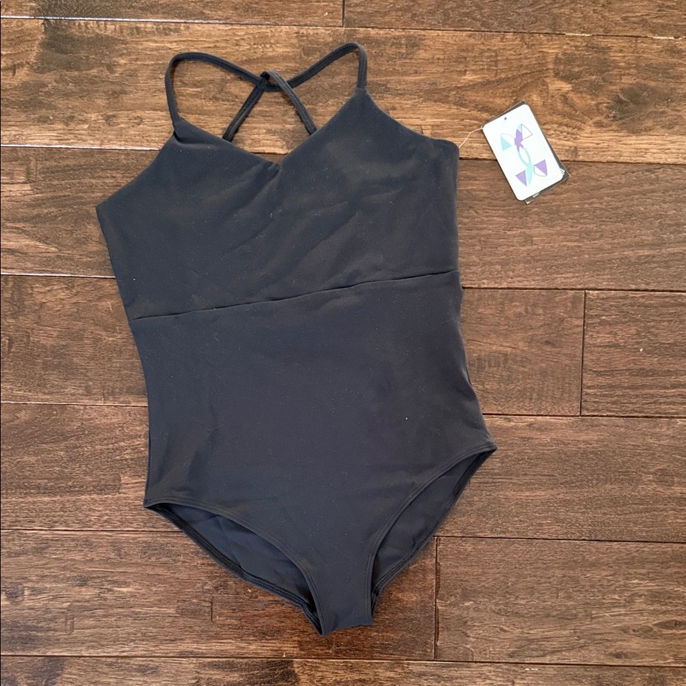 Under Armour Girls' Black One-Piece Leotard  - Classic Crossback